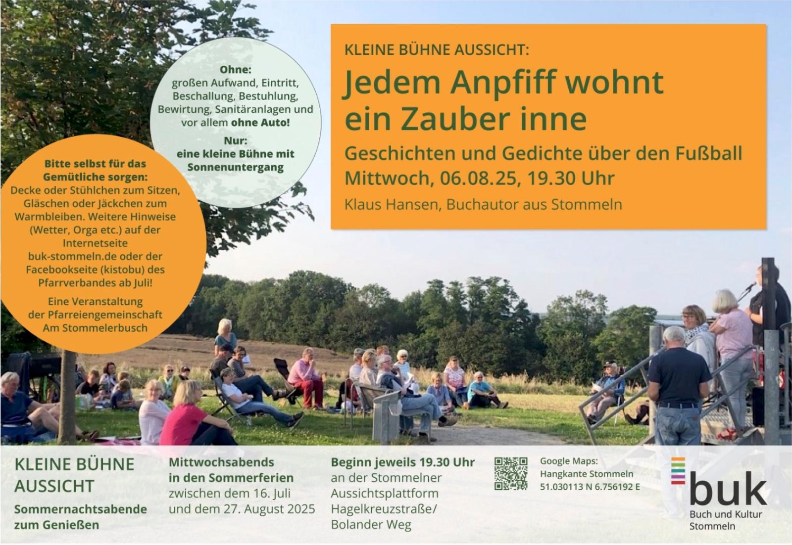 4 Plakat Kleine Bühne Aussicht Fußball Anpfiff