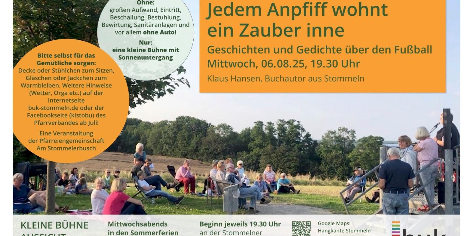 4 Plakat Kleine Bühne Aussicht Fußball Anpfiff