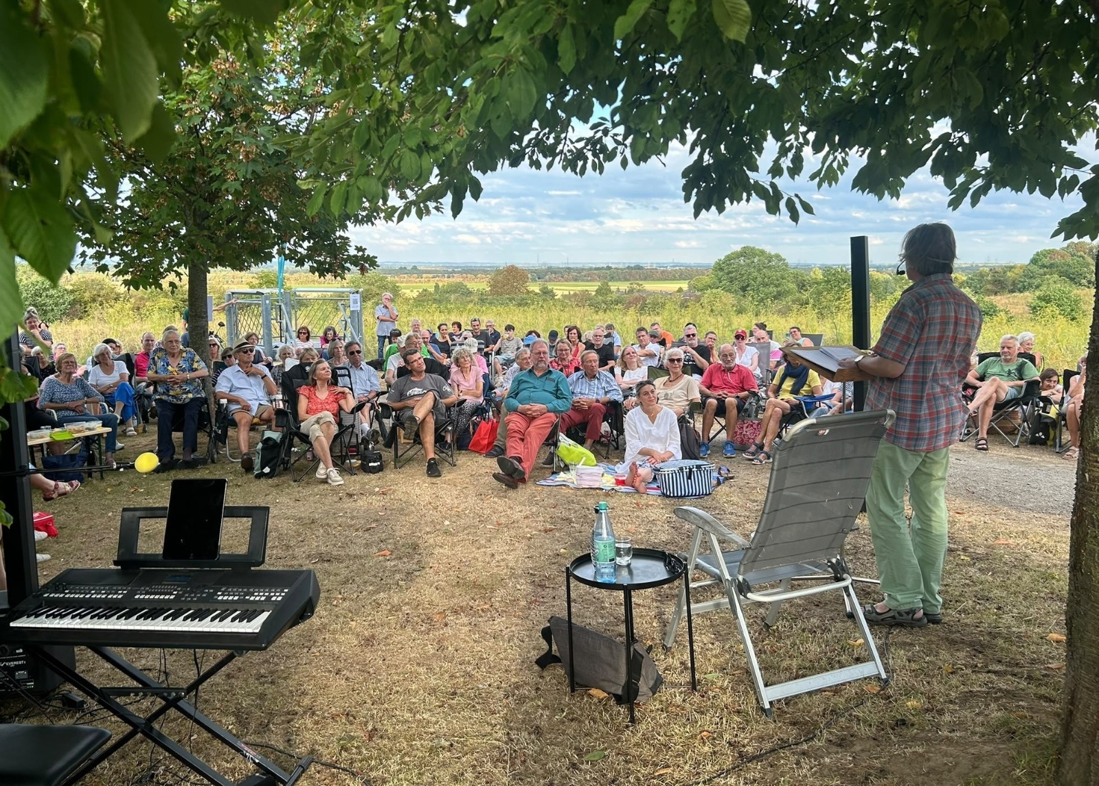 Wieder ein wunderbarer Abend mit Aussicht an der Plattform in Stommeln